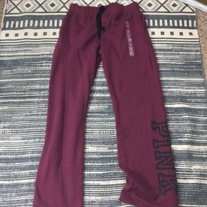 PINK boyfriend pants burgundy